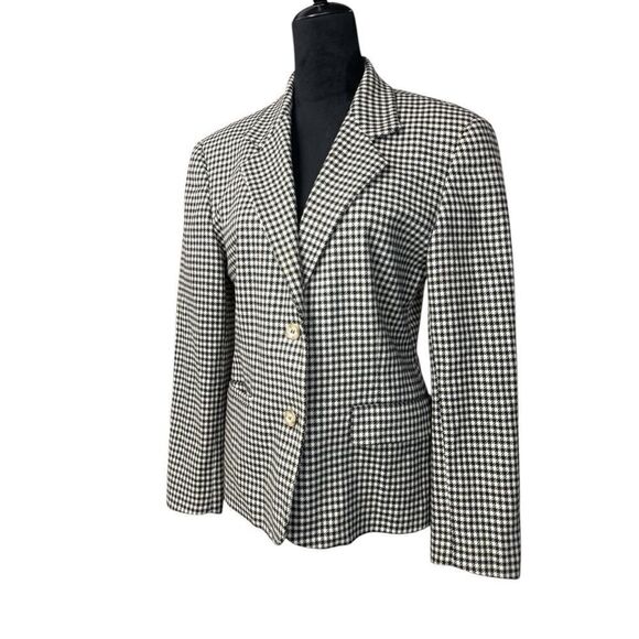 Sisley Houndstooth Wool Blazer Jacket Made in Italy - Size S - Classic Elegance - Picture 7 of 15